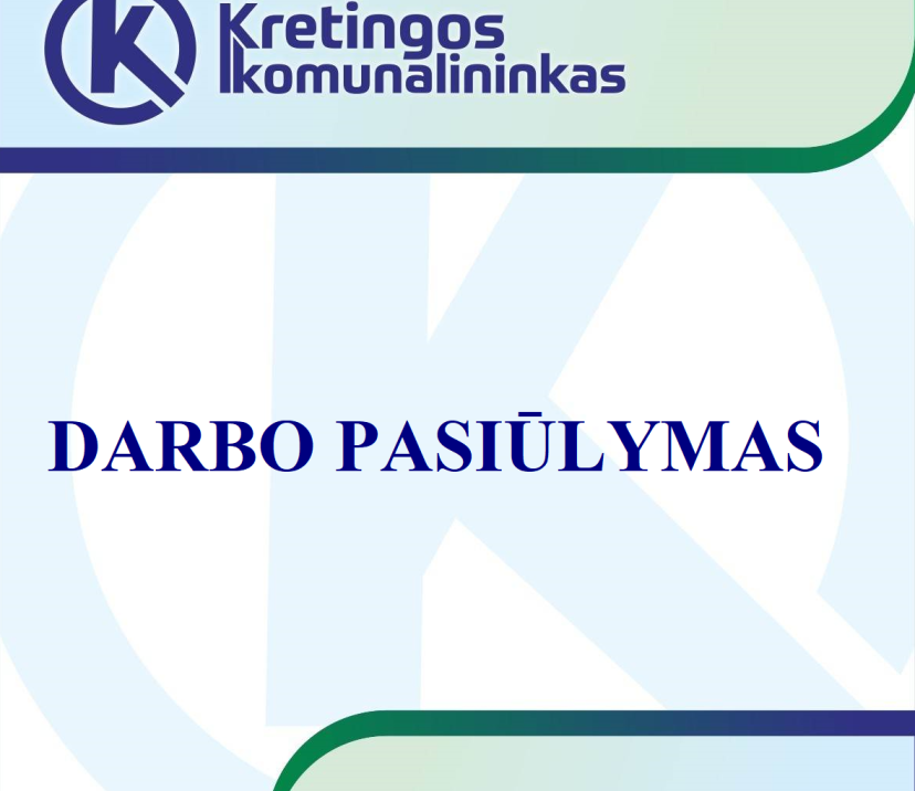 Ieškome MIESTO TVARKYMO DARBUOTOJO!
